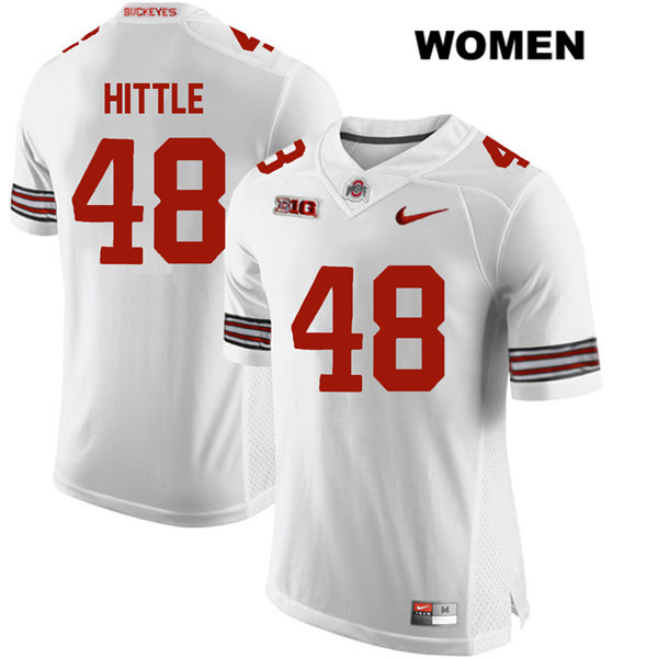 Ohio State Buckeyes Women's Logan Hittle #48 White Authentic Nike College NCAA Stitched Football Jersey GS19S08YV